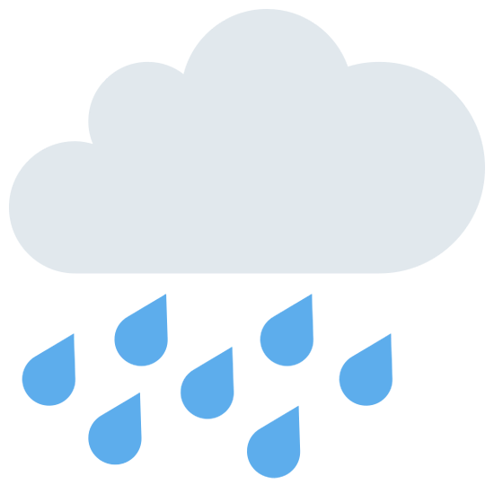 🌧️ Emoji Wolke mit Regen Twitter Twemoji 15.0.
