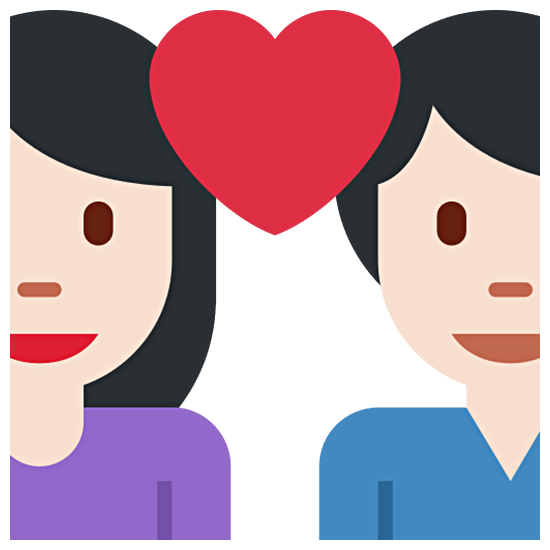 👩🏻‍❤️‍👨🏻 Emoji Pareja Enamorada - Mujer: Tono De Piel Claro, Hombre: Tono De Piel Claro en Twitter Twemoji 15.0.