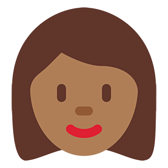 👩🏾 Emoji Mujer: Tono De Piel Oscuro Medio en Twitter Twemoji 15.0.