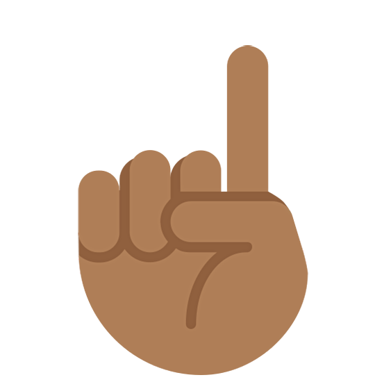 ☝🏾 Emoji Dedo índice Hacia Arriba: Tono De Piel Oscuro Medio en Twitter Twemoji 15.0.