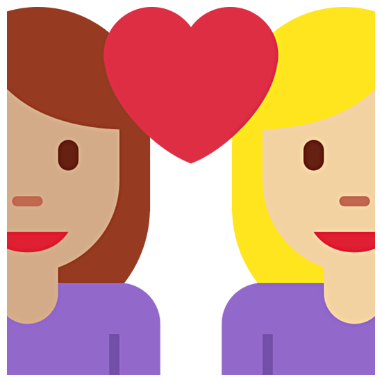 👩🏽‍❤️‍👩🏼 Emoji Pareja Enamorada - Mujer: Tono De Piel Medio, Mujer: Tono De Piel Claro Medio en Twitter Twemoji 15.0.