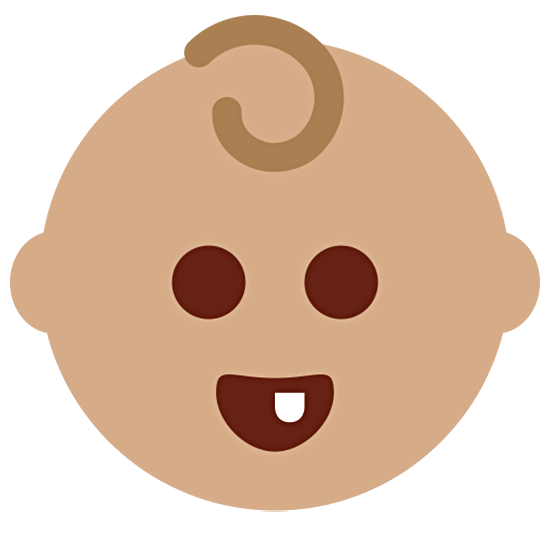 👶🏽 Emoji Bebê: Pele Morena na Twitter Twemoji 15.0.