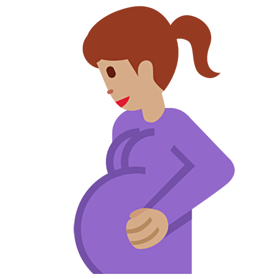 🤰🏽 Emoji Mujer Embarazada: Tono De Piel Medio en Twitter Twemoji 15.0.