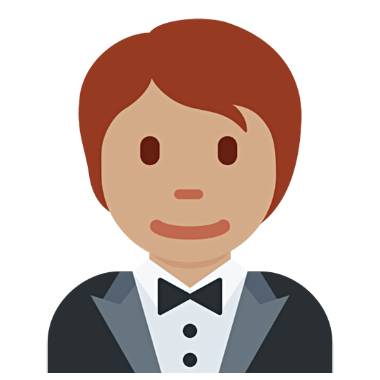 🤵🏽 Emoji Person im Smoking: mittlere Hautfarbe Twitter Twemoji 15.0.