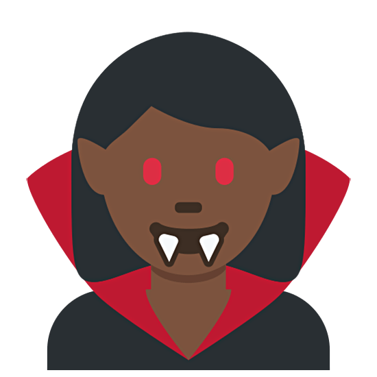 🧛🏿‍♀️ Emoji weiblicher Vampir: dunkle Hautfarbe Twitter Twemoji 15.0.