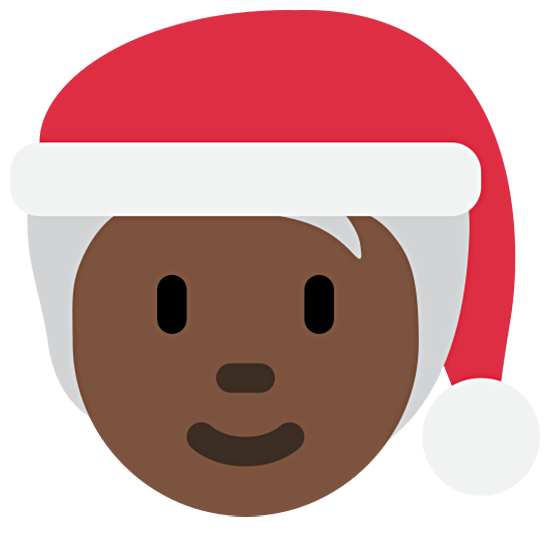 🧑🏿‍🎄 Emoji Mx Claus: Tono De Piel Oscuro en Twitter Twemoji 15.0.