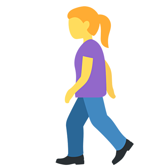 🚶‍♀️ Emoji Mujer Caminando en Twitter Twemoji 15.0.