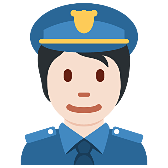 👮🏻 Emoji Policial: Pele Clara na Twitter Twemoji 15.0.