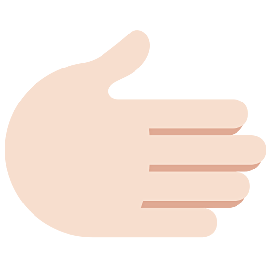 🫱🏻 Emoji Mão Direita: Pele Clara na Twitter Twemoji 15.0.