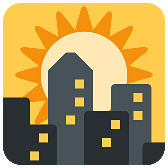🌇 Emoji Sonnenuntergang in der Stadt Twitter Twemoji 15.0.