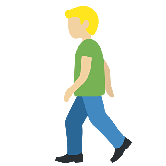 🚶🏼‍♂️ Emoji Hombre Caminando: Tono De Piel Claro Medio en Twitter Twemoji 15.0.