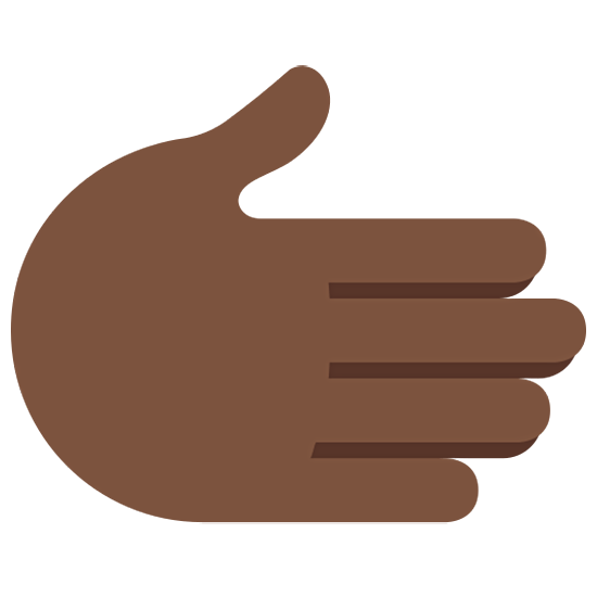 🫱🏿 Emoji Mão Direita: Pele Escura na Twitter Twemoji 15.0.