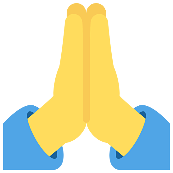 🙏 Emoji Manos En Oración en Twitter Twemoji 15.0.