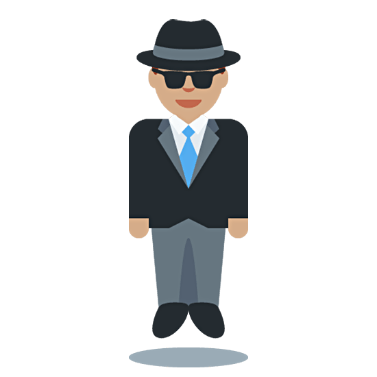 Emoji 🕴🏽‍♂️ Uomo in giacca e cravatta levitante: Carnagione Olivastra su Twitter Twemoji 15.0.