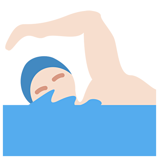 Nuotatore: Carnagione Chiara Twitter Twemoji 15.0.