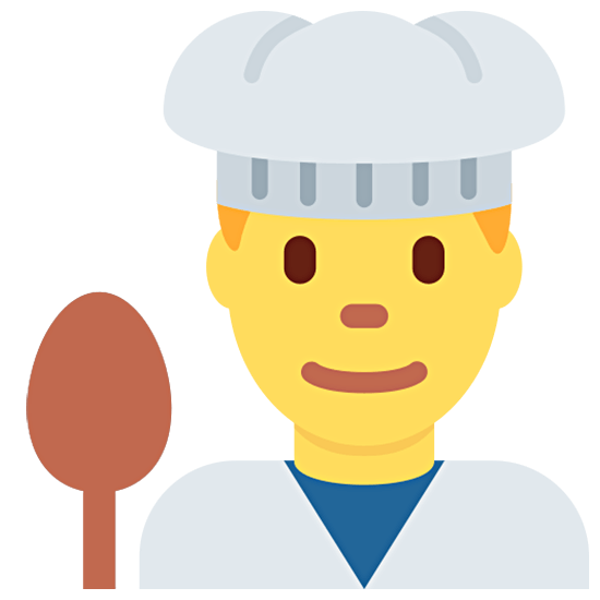 Emoji 👨‍🍳 Cuoco su Twitter Twemoji 15.0.