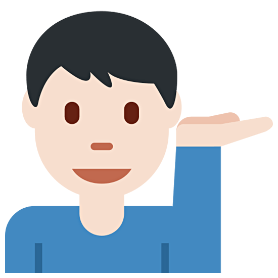 Emoji 💁🏻‍♂️ Uomo Con Suggerimento: Carnagione Chiara su Twitter Twemoji 15.0.