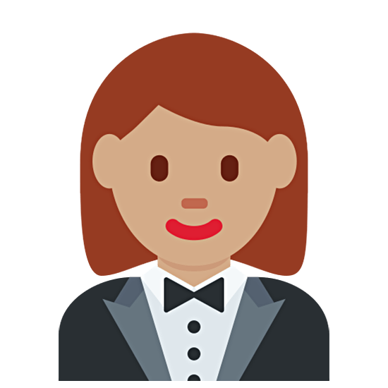 🤵🏽‍♀️ Emoji Mujer Con Esmoquin: Tono De Piel Medio en Twitter Twemoji 15.0.
