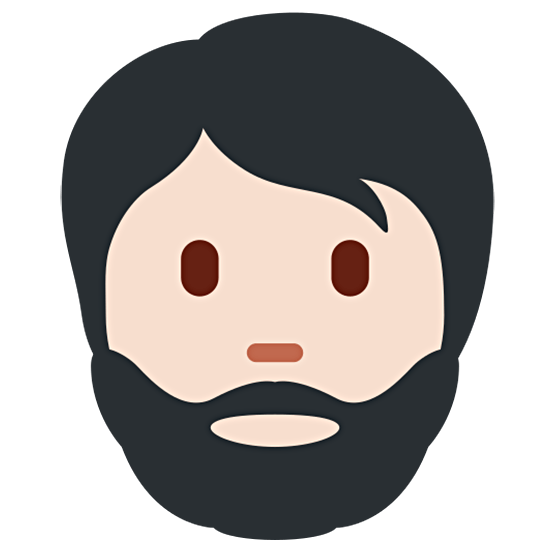 🧔🏻 Emoji Persona Con Barba: Tono De Piel Claro en Twitter Twemoji 15.0.