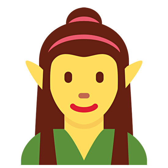 🧝‍♀️ Emoji Elfa na Twitter Twemoji 15.0.