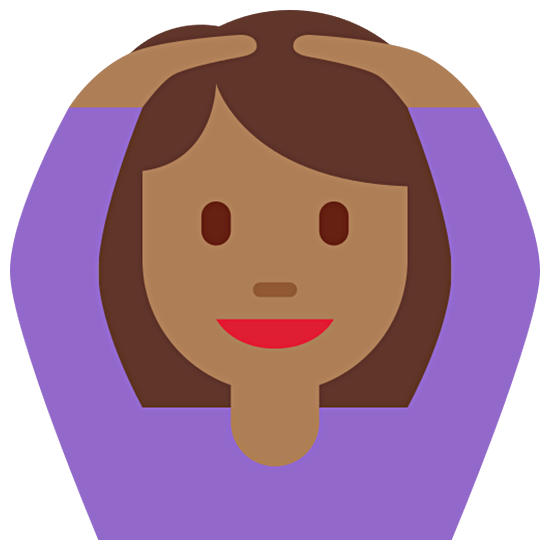 🙆🏾‍♀️ Emoji Mujer Haciendo El Gesto De «de Acuerdo»: Tono De Piel Oscuro Medio en Twitter Twemoji 15.0.