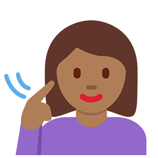 🧏🏾‍♀️ Emoji Mulher Surda: Pele Morena Escura na Twitter Twemoji 15.0.