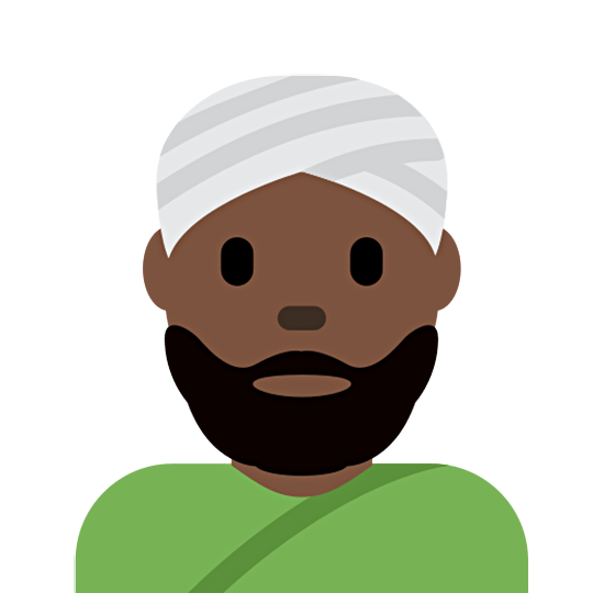 👳🏿‍♂️ Emoji Homem Com Turbante: Pele Escura na Twitter Twemoji 15.0.