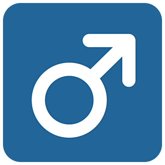 Emoji ♂️ Simbolo Genere Maschile su Twitter Twemoji 15.0.
