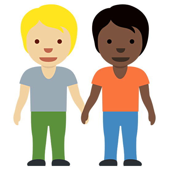 🧑🏼‍🤝‍🧑🏿 Emoji sich an den Händen haltende Personen: mittelhelle Hautfarbe, dunkle Hautfarbe Twitter Twemoji 15.0.