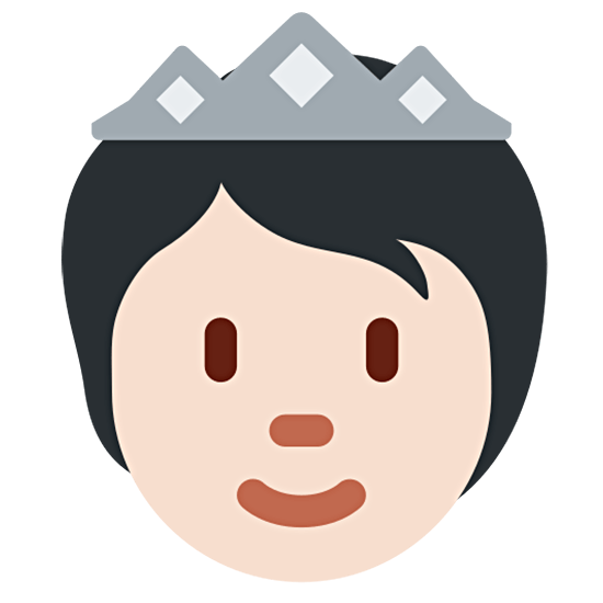 🫅🏻 Emoji Persona Con Corona: Tono De Piel Claro en Twitter Twemoji 15.0.