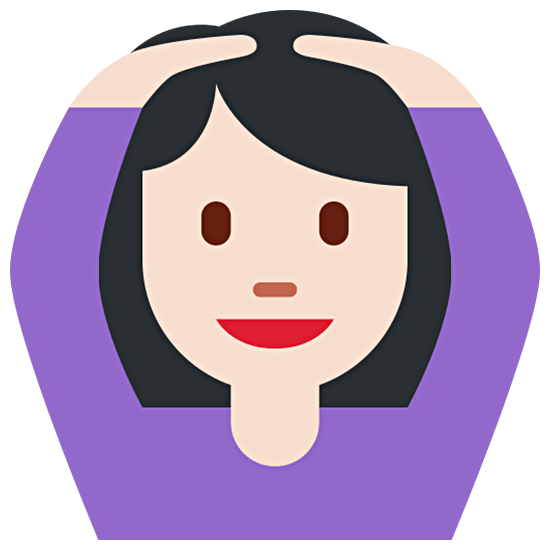 🙆🏻‍♀️ Emoji Mujer Haciendo El Gesto De «de Acuerdo»: Tono De Piel Claro en Twitter Twemoji 15.0.