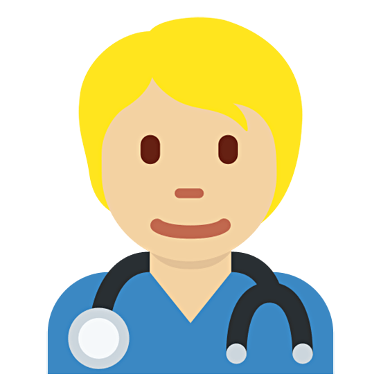 🧑🏼‍⚕️ Emoji Profesional Sanitario: Tono De Piel Claro Medio en Twitter Twemoji 15.0.