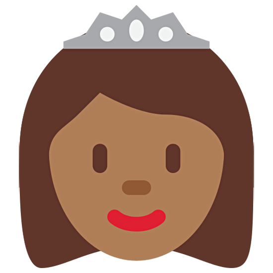 Emoji 👸🏾 Principessa: Carnagione Abbastanza Scura su Twitter Twemoji 15.0.