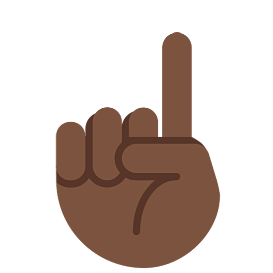 ☝🏿 Emoji Dedo índice Hacia Arriba: Tono De Piel Oscuro en Twitter Twemoji 15.0.