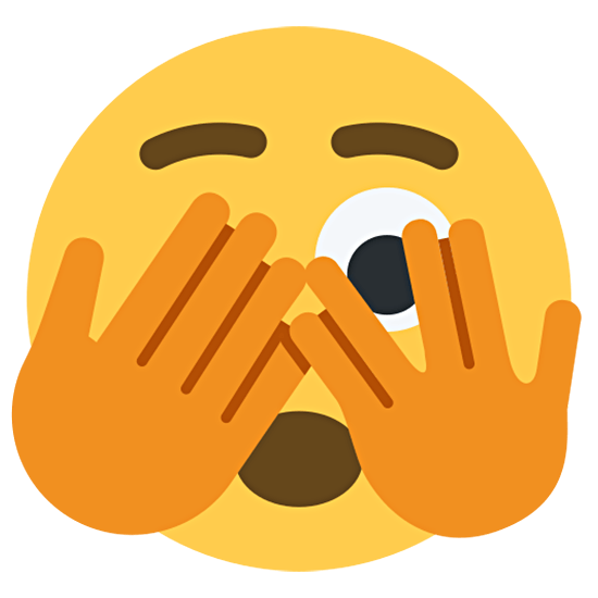 🫣 Emoji Cara Con Ojo Asomándose en Twitter Twemoji 15.0.