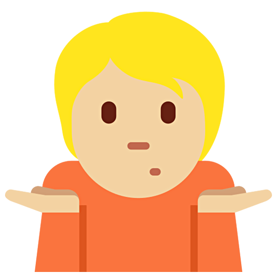 Emoji 🤷🏼 Persona Che Scrolla Le Spalle: Carnagione Abbastanza Chiara su Twitter Twemoji 15.0.