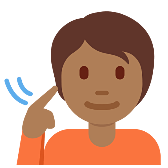 🧏🏾 Emoji Persona Sorda: Tono De Piel Oscuro Medio en Twitter Twemoji 15.0.