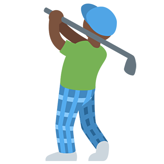 🏌🏿‍♂️ Emoji Homem Golfista: Pele Escura na Twitter Twemoji 15.0.