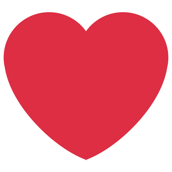 Emoji ❤️ Cuore Rosso su Twitter Twemoji 15.0.