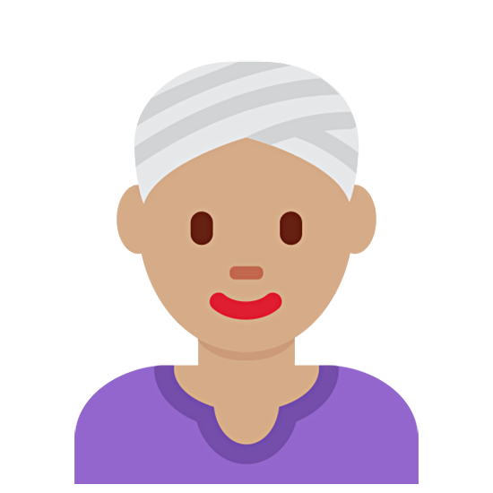 👳🏽‍♀️ Emoji Frau mit Turban: mittlere Hautfarbe Twitter Twemoji 15.0.