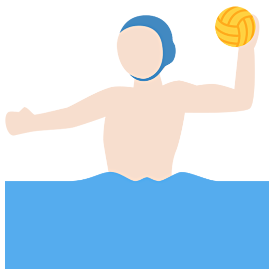 🤽🏻‍♂️ Emoji Homem Jogando Polo Aquático: Pele Clara na Twitter Twemoji 15.0.