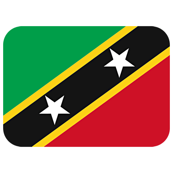 🇰🇳 Emoji Flagge: St. Kitts und Nevis Twitter Twemoji 15.0.