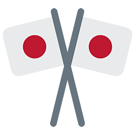 🎌 Emoji Banderas Cruzadas en Twitter Twemoji 15.0.