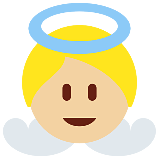 👼🏼 Emoji Bebé ángel: Tono De Piel Claro Medio en Twitter Twemoji 15.0.
