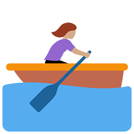 Emoji 🚣🏽‍♀️ Donna In Barca A Remi: Carnagione Olivastra su Twitter Twemoji 15.0.