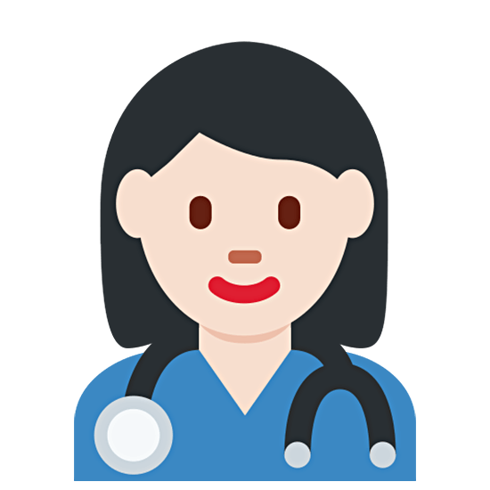 👩🏻‍⚕️ Emoji Profesional Sanitario Mujer: Tono De Piel Claro en Twitter Twemoji 15.0.