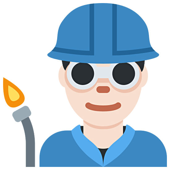 👨🏻‍🏭 Emoji Fabrikarbeiter: helle Hautfarbe Twitter Twemoji 15.0.