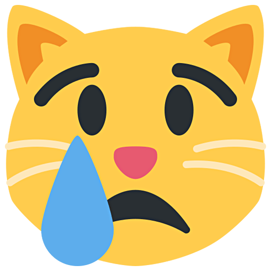 😿 Emoji Gato Llorando en Twitter Twemoji 15.0.