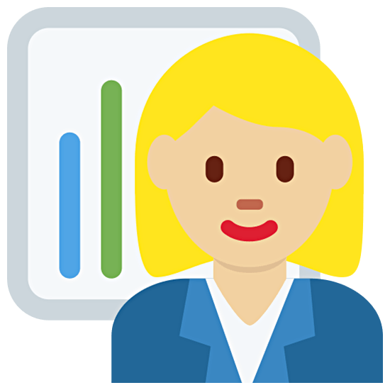 👩🏼‍💼 Emoji Oficinista Mujer: Tono De Piel Claro Medio en Twitter Twemoji 15.0.