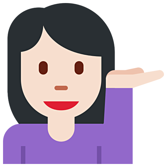 Emoji 💁🏻‍♀️ Donna Con Suggerimento: Carnagione Chiara su Twitter Twemoji 15.0.